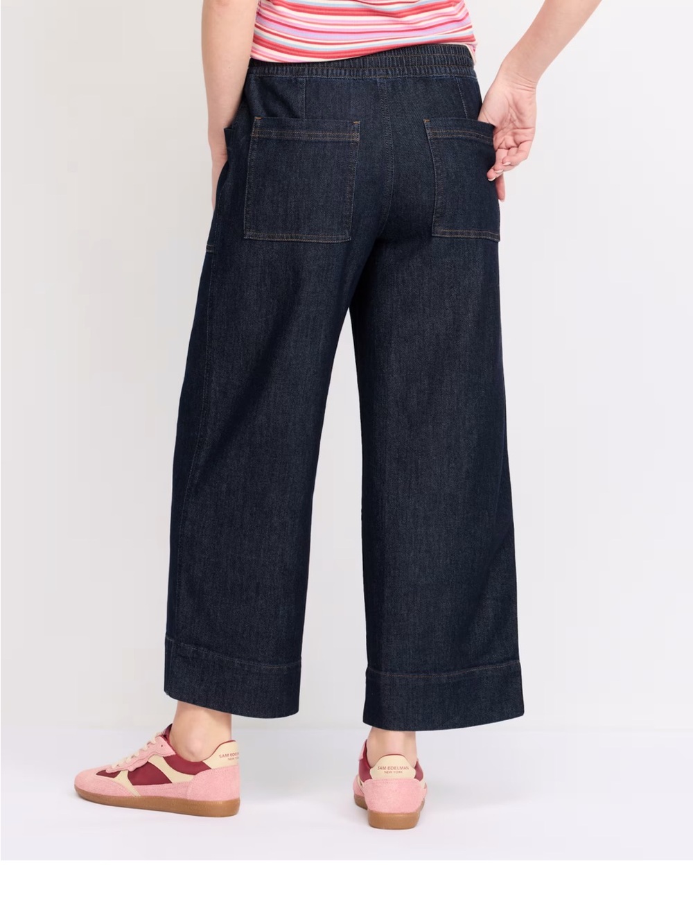 Sanctuary brand Wide Leg Dark Denim Crop Pants